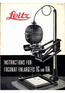 Leica Focomat 2 a manual. Camera Instructions.